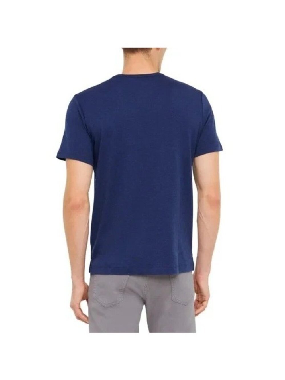 NWT Banana Republic Men's M Blue Luxe Touch Tee Short Sleeve Crewneck - Picture 3 of 10